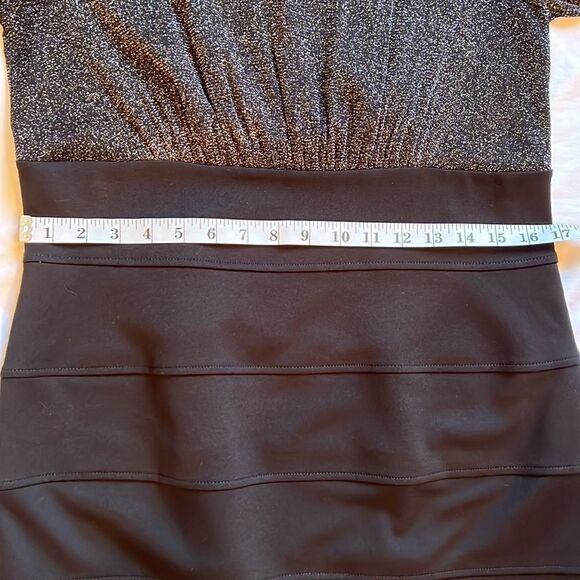 Cleo Silver and Black 3/4 Length Sleeve Dress Size 12 - Picture 15 of 15